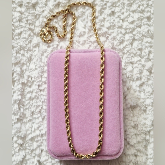 Vintage Heavy 14k Yellow Gold Rope Necklace / 29 Grams - Picture 4 of 9